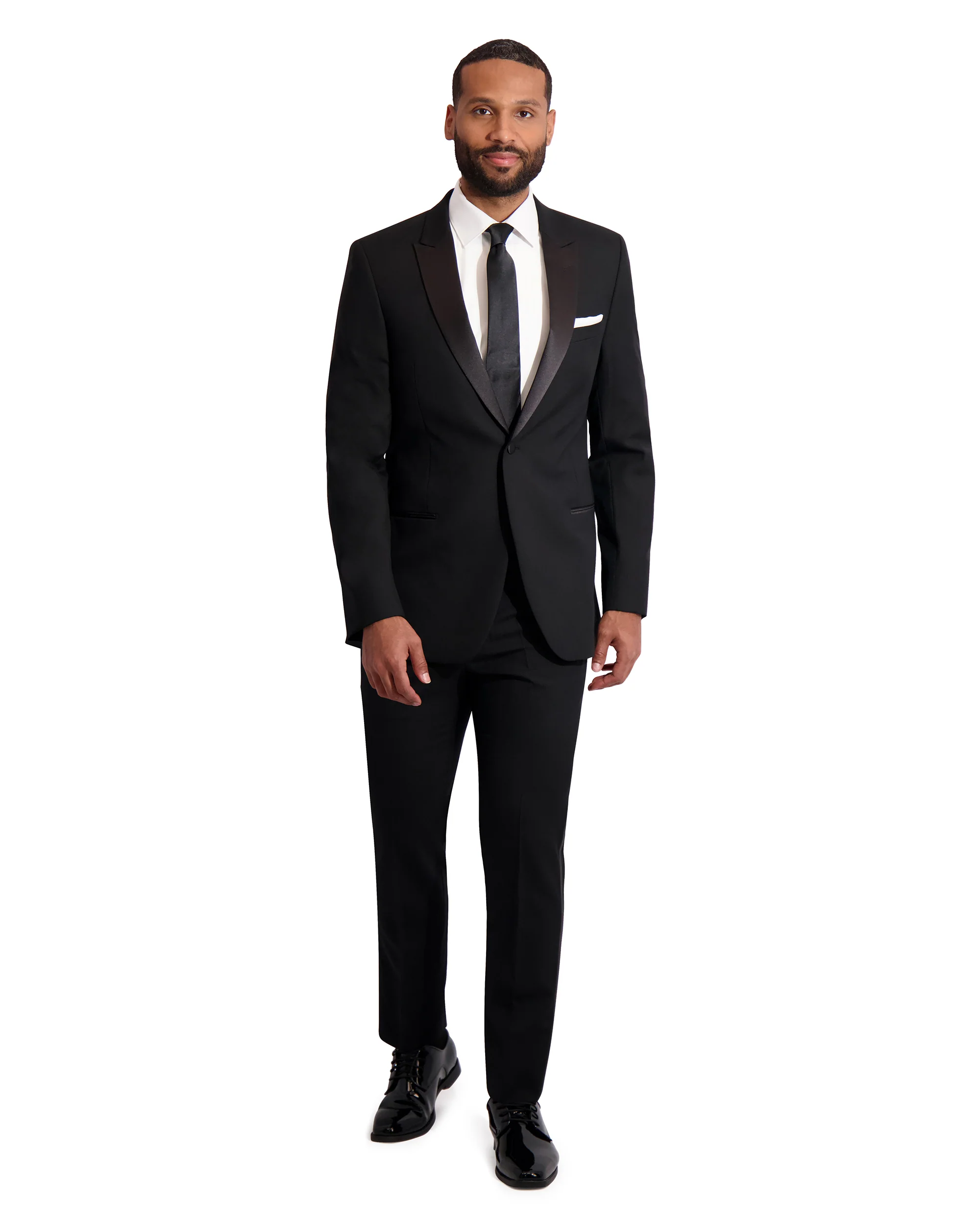 Tuxedo High Fashion Peak Satin Lapel Classic Fit - Tuxedos Online