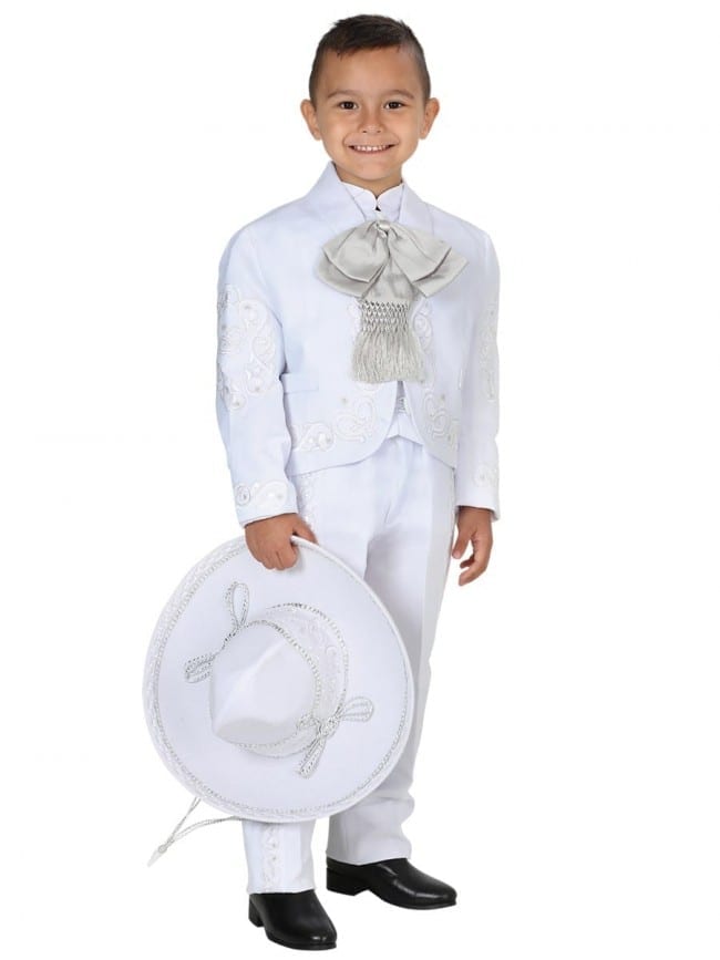white charro baptism outfit