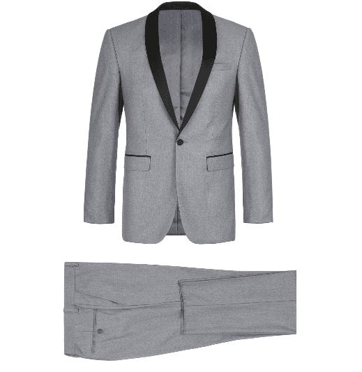 Tuxedo Modern Slim Fit Shawl Lapel Single Button in Gray - Tuxedos Online