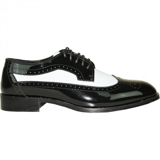 Black and White Wing Zoot Mens Tuxedo Shoes by Jean Yves Spat Shoes