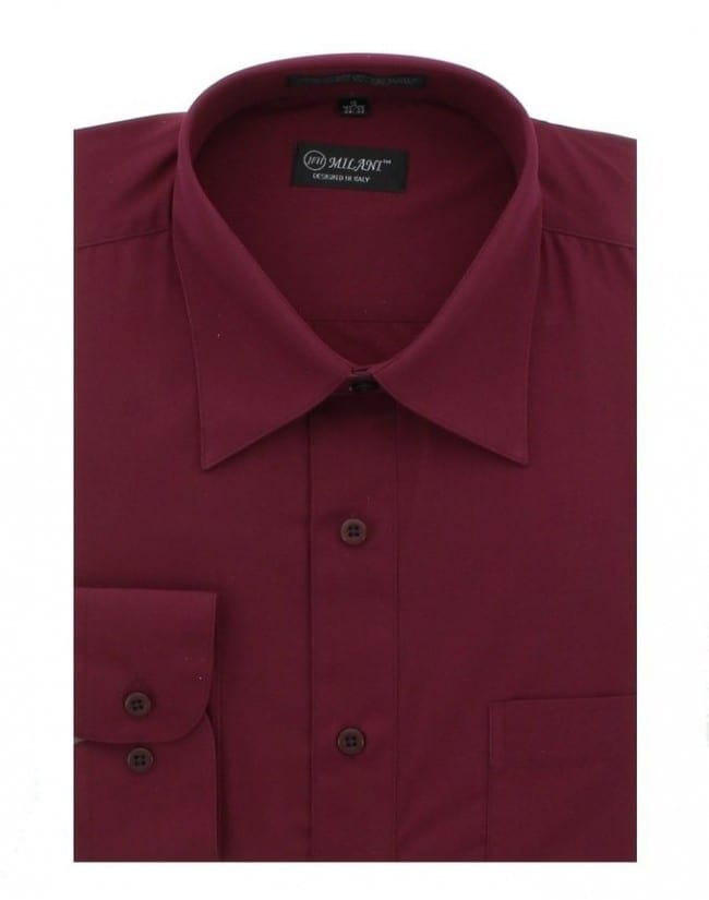 French Convertible Cuff Dress Shirt Mens Open Box Milani Burgundy Tuxedos Online