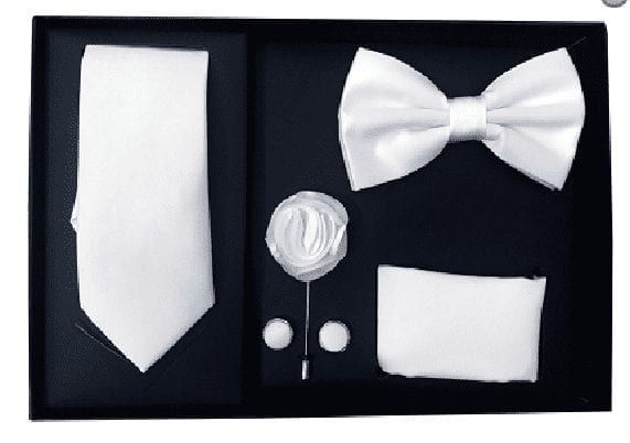 Burgundy & White Christmas Self-Tie Bow Tie, In stock!