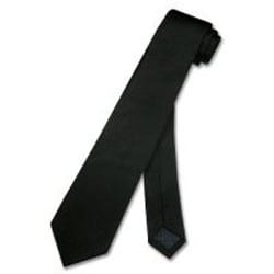 Skinny tie black silk Selftie Necktie 2.5 Inch Neck Tie - Tuxedos Online