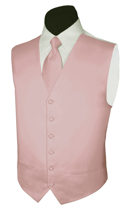 Bowling publiek wet Mens Rose Gold Satin Vest and Necktie Set - Tuxedos Online